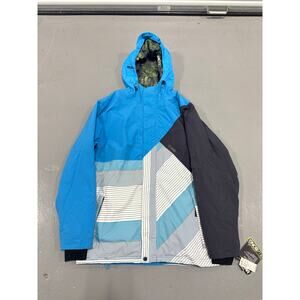 VTG Billabong Ski Jacket Men’s Large Full Zip Puffer Snowboard Coat Powder Skirt